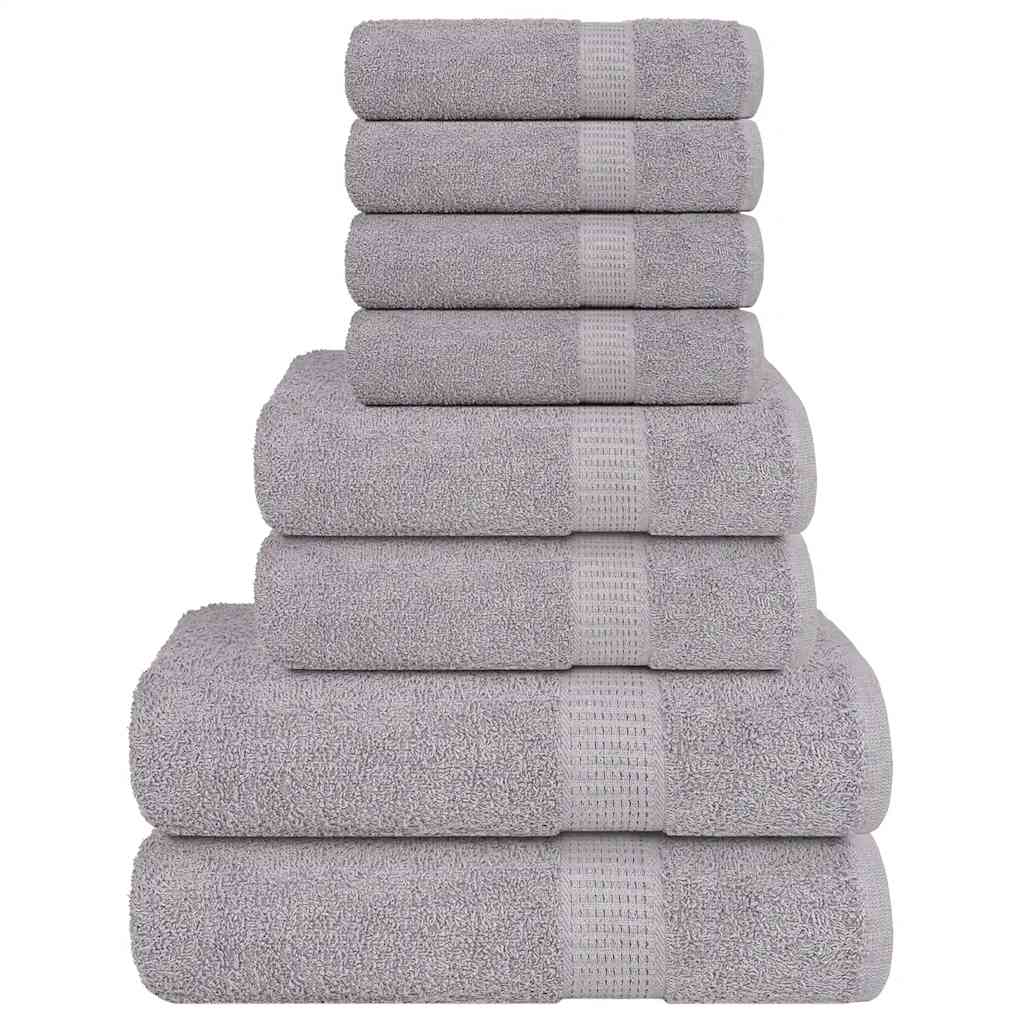 vidaXL 8-dielna sada uterákov FROGN sivá 360 g/m²-1