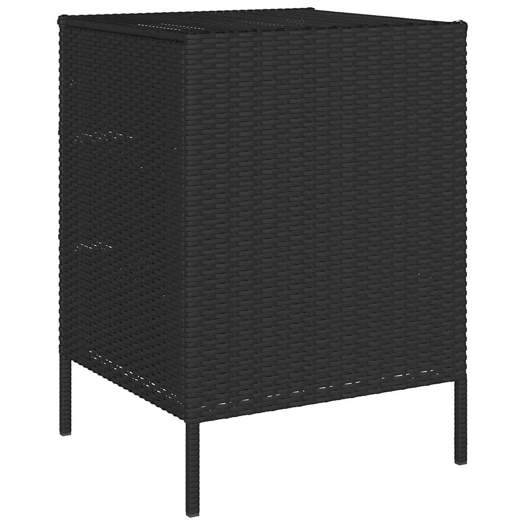 vidaXL Záhradná úložná skriňa čierna 55x59x80 cm polyratan-7