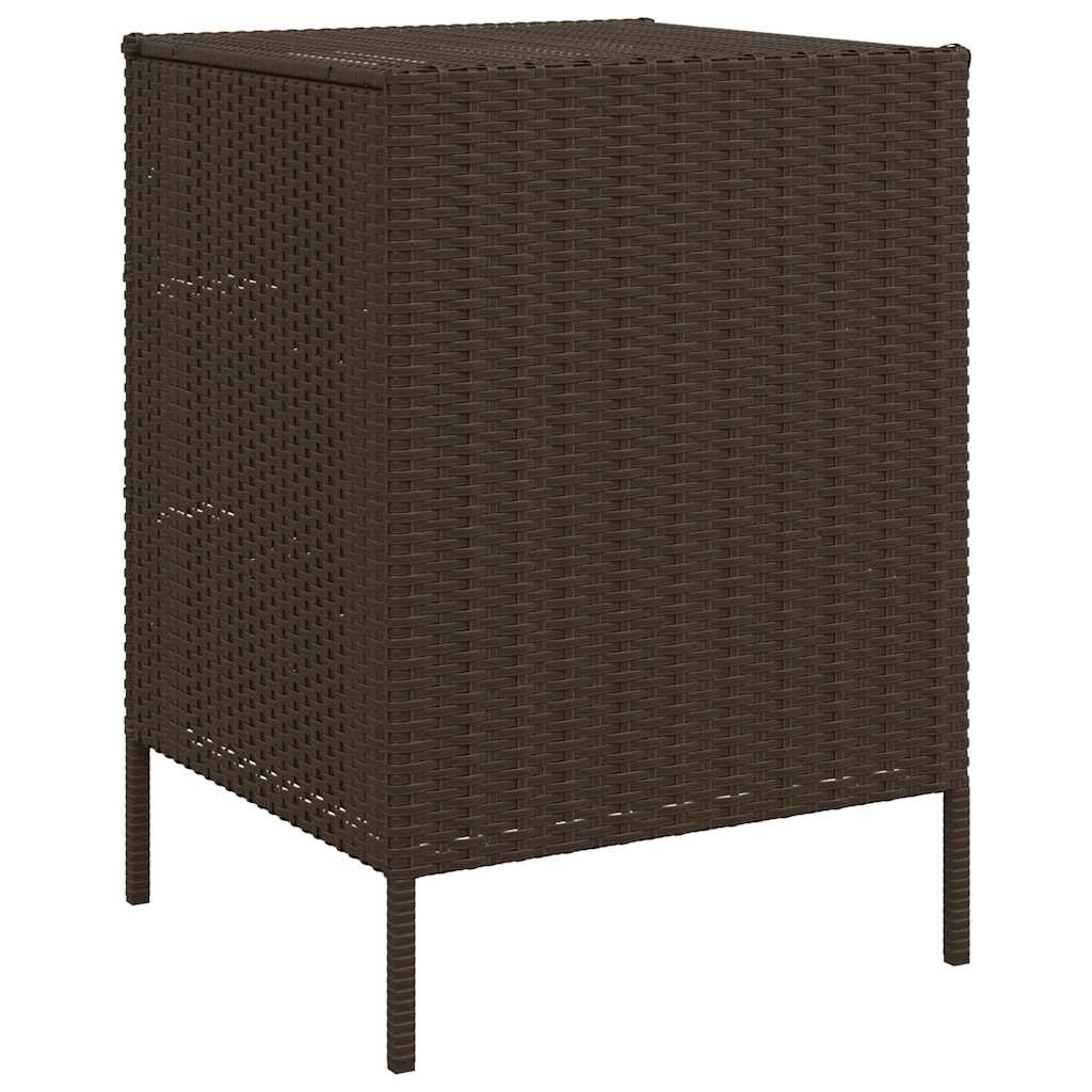 vidaXL Záhradná úložná skriňa hnedá 55x59x80 cm polyratan-7