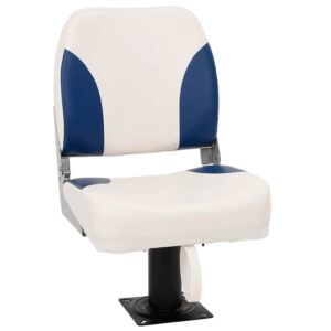 vidaXL Skladacie sedadlo do lode, sada 1, modro-biele 41x36x48 cm-1