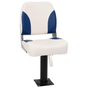 vidaXL Skladacie sedadlo do lode, sada 1, modro-biele 41x36x48 cm-1