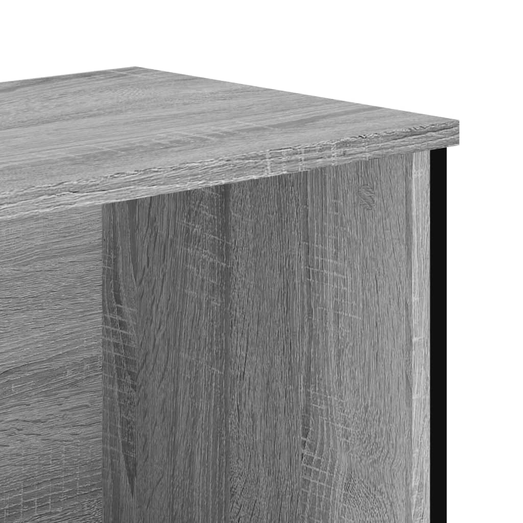 vidaXL Knižnica sivá sonoma 50x31x74,5 cm kompozitné drevo-7