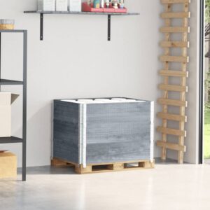vidaXL Paletové ohrádky 3 ks sivé 80x60 cm borovicový masív-1