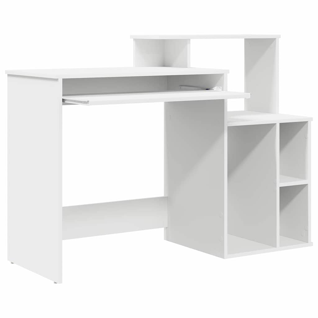 vidaXL Stôl Biela Kompozitné drevo 120,5 x 44 x 88,5 cm-5