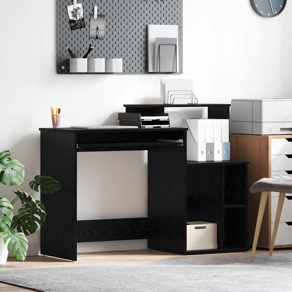 vidaXL Stôl Čierny dub Kompozitné drevo 120,5 x 44 x 88,5 cm-1