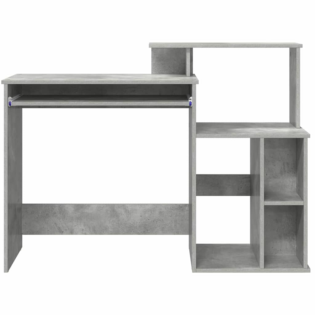 vidaXL Stôl Betónová šedá Kompozitné drevo 120,5 x 44 x 88,5 cm-5