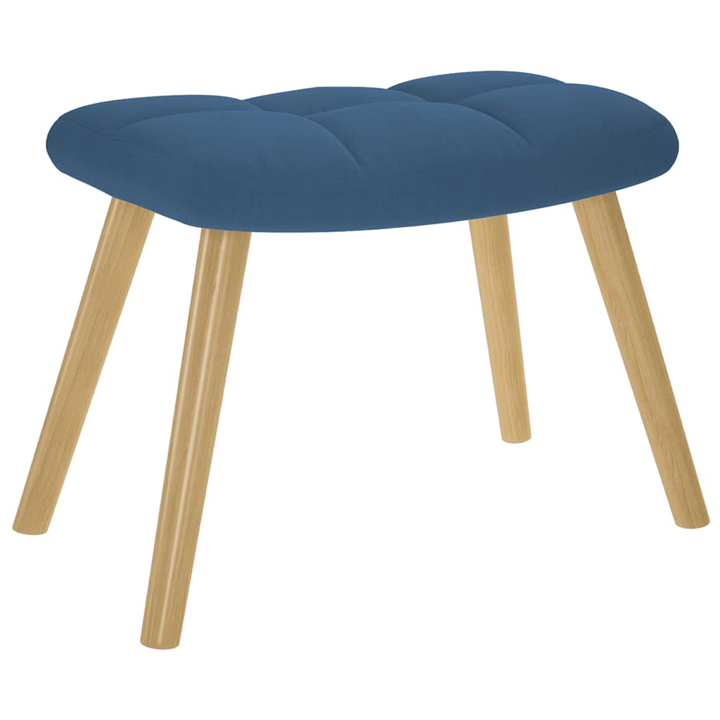 vidaXL Relaxačné kreslo s podnožkou modré látka-5