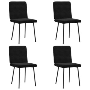 vidaXL Jedálenské stoličky 4 ks čierne zamatové-1