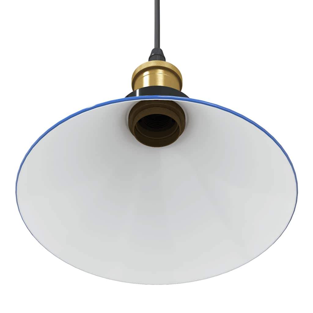 VidaXL Závesná lampa výškovo nastaviteľná E27 lesk tmavomodrá Ø 22 cm-9