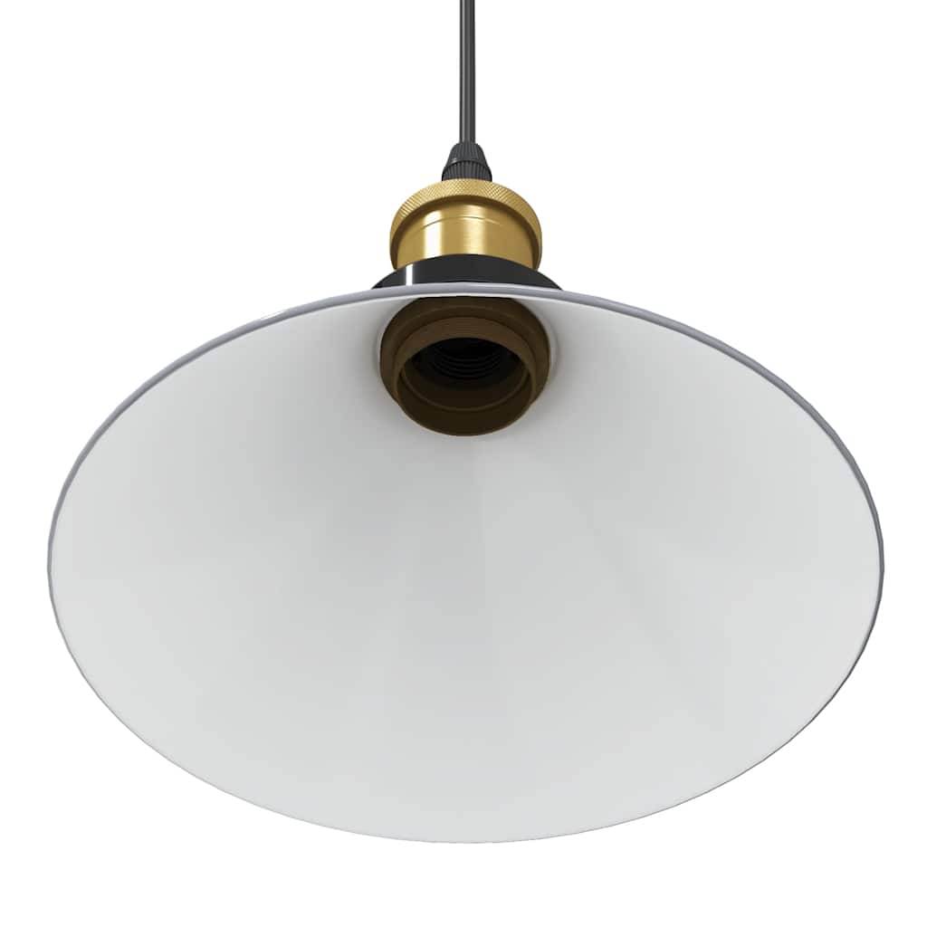 VidaXL Závesná lampa výškovo nastaviteľná E27 lesk šedá Ø 22 cm kov-9