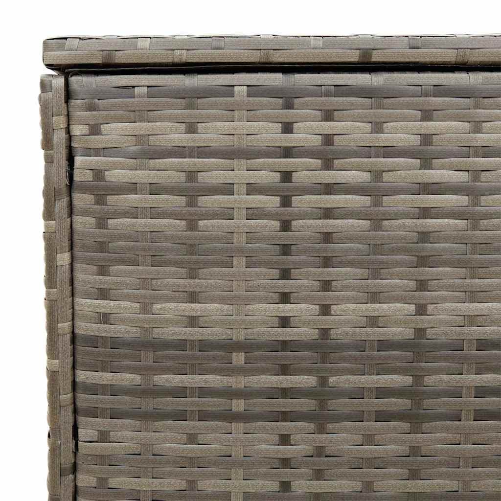 vidaXL Záhradná krabica na vankúše, sivá 100x55x55,5 cm, polyratan-9