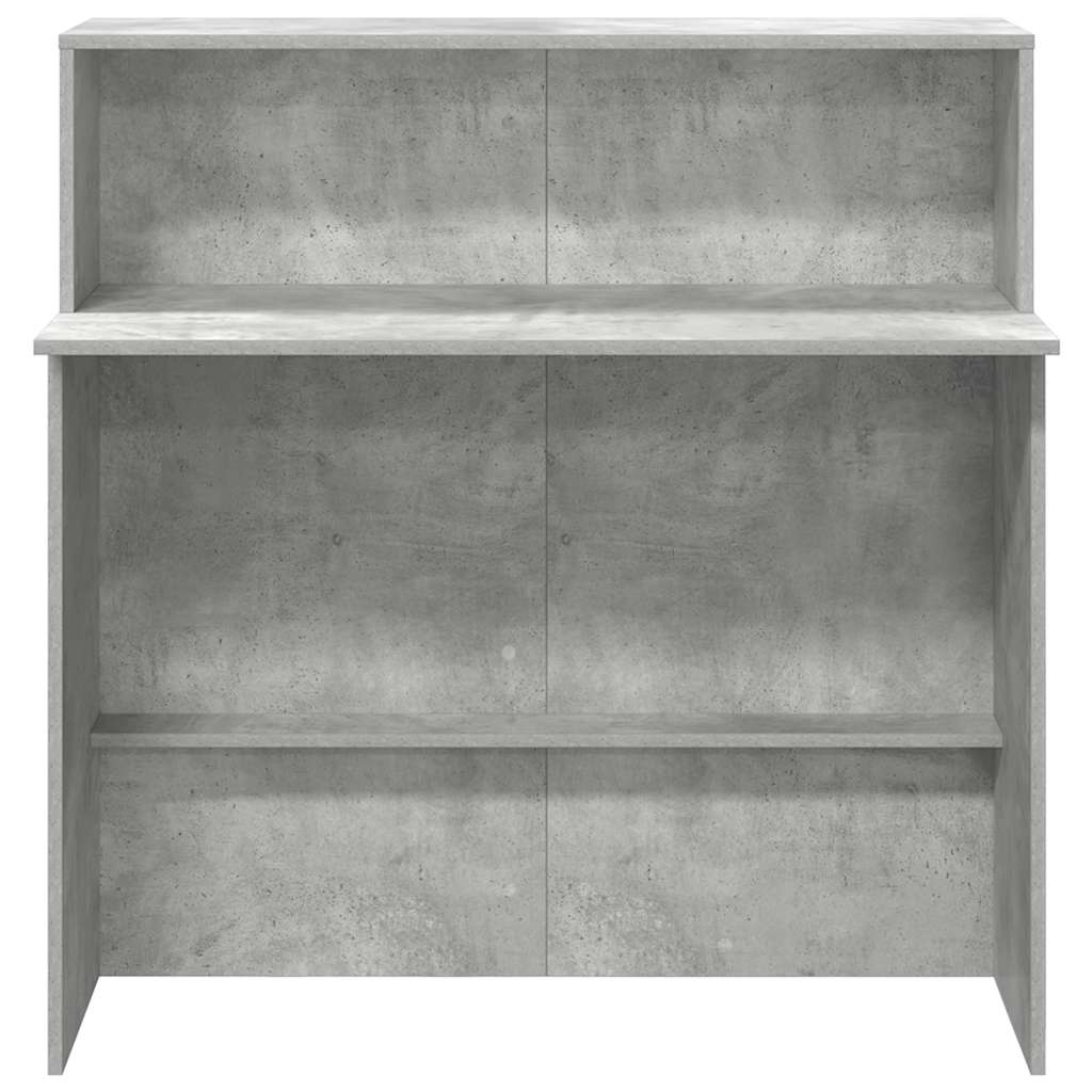 vidaXL Recepčný stôl betónovo sivý 100x50x103,5 cm kompozitné drevo-5