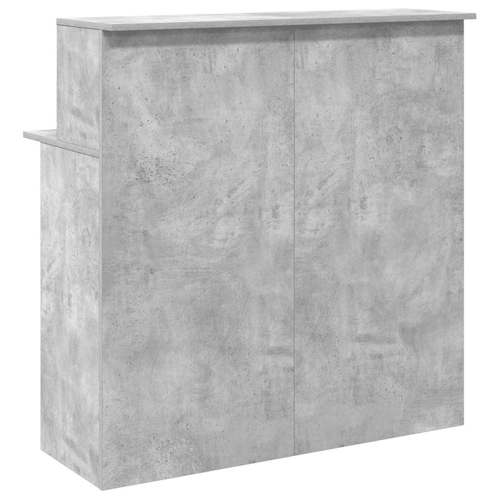 vidaXL Recepčný stôl betónovo sivý 100x50x103,5 cm kompozitné drevo-7