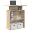 vidaXL Recepčný pult, dub sonoma, 100x40x104 cm, imitácia dreva-1