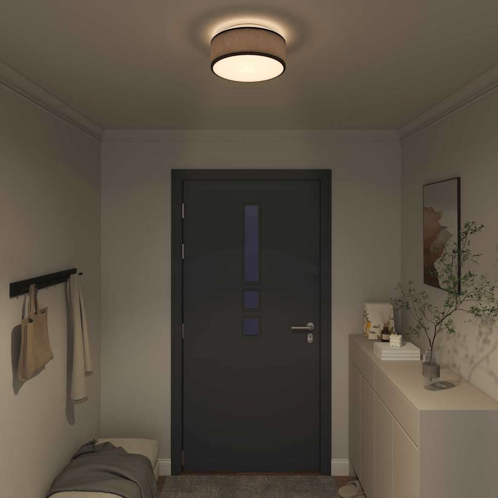 vidaXL Stropná lampa so bodmi Čierna 30 x 30 x 13,5 cm látka-3