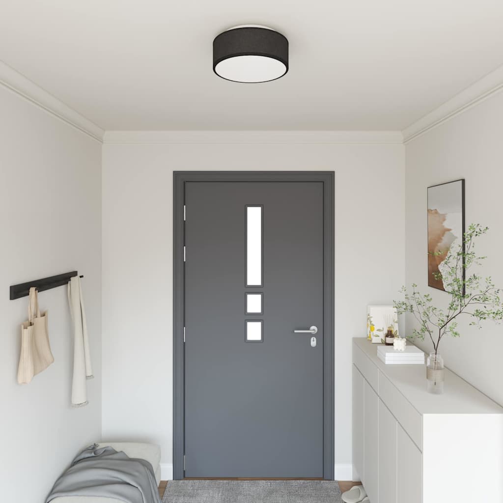 vidaXL Stropná lampa so bodmi Čierna 30 x 30 x 13,5 cm látka-1
