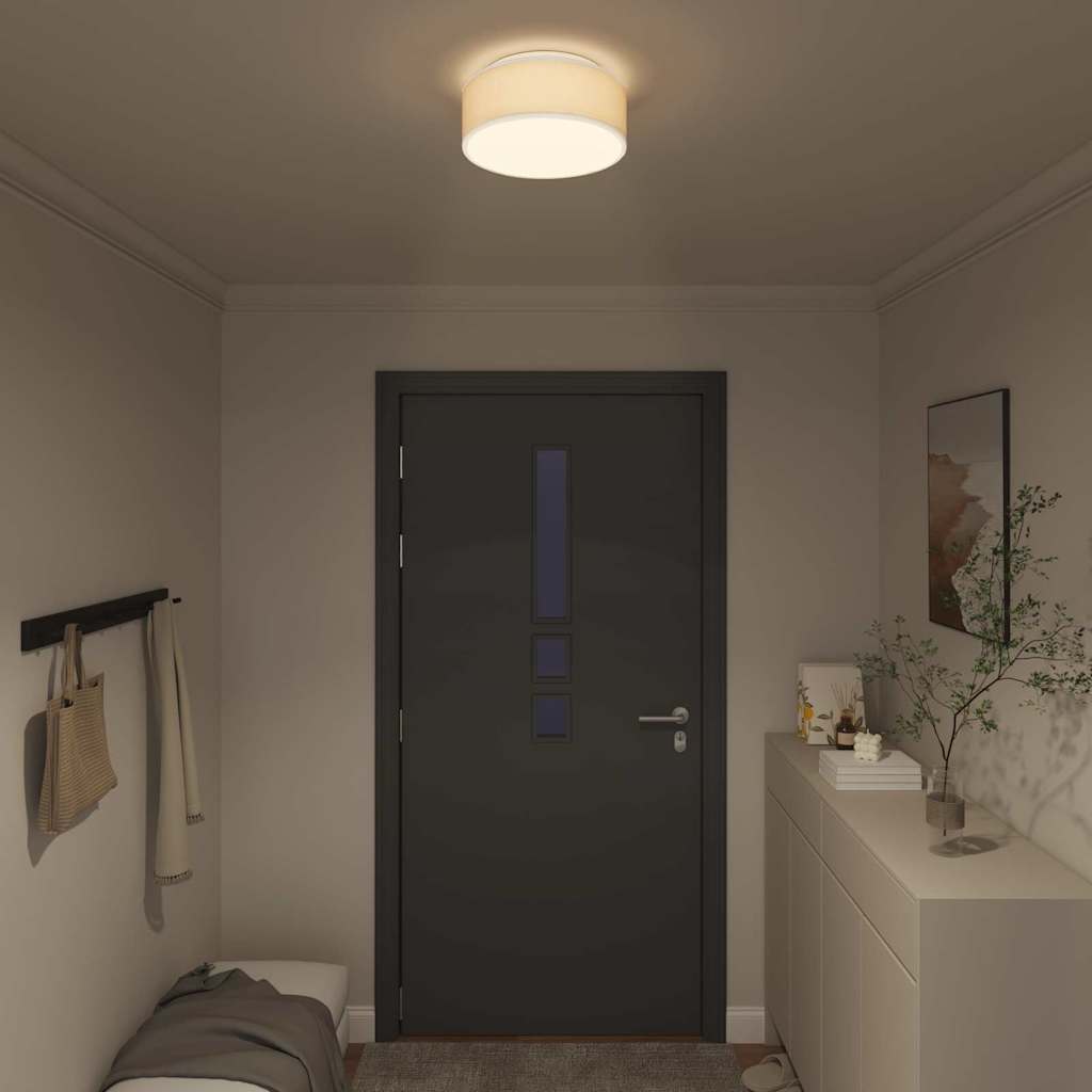 vidaXL Stropná lampa so bodmi Biela 30 x 30 x 13,5 cm látka-3