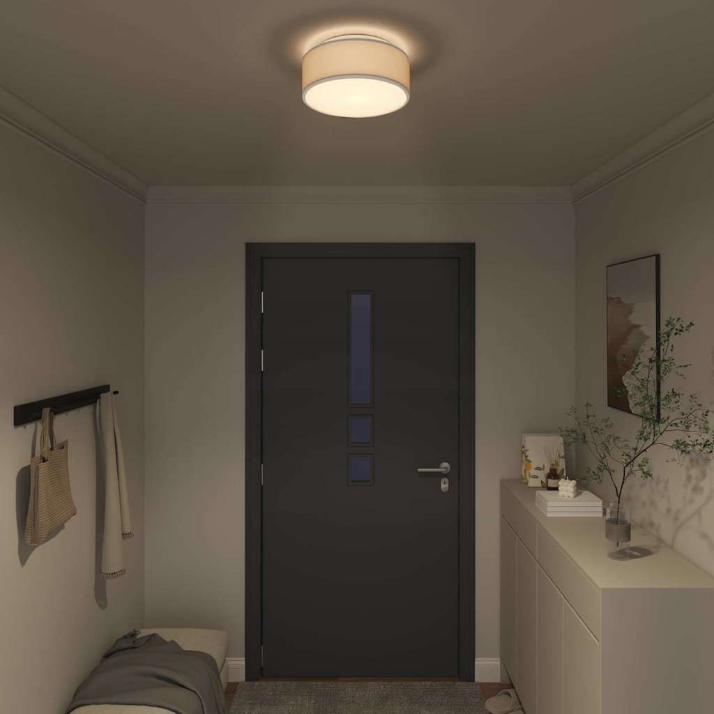 vidaXL Stropná lampa so bodmi Sivá 30 x 30 x 13,5 cm látka-3