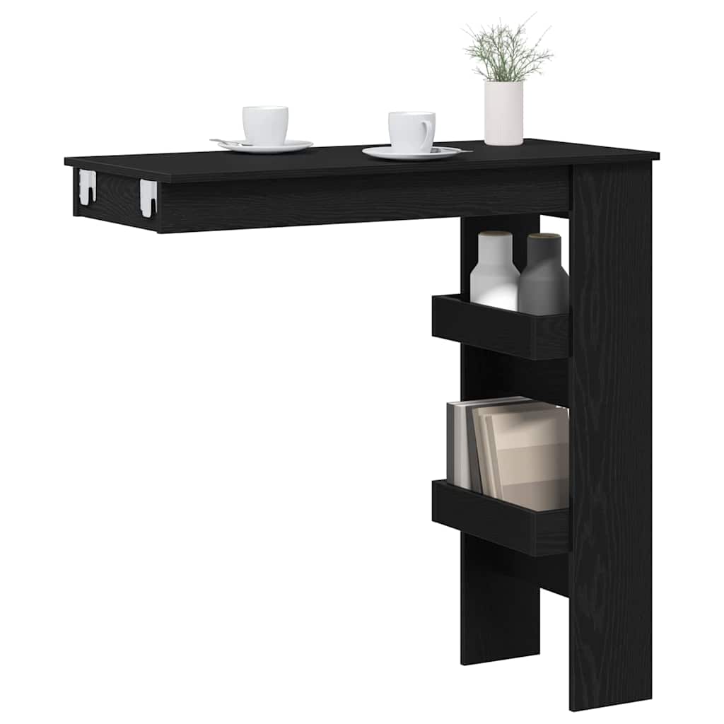 vidaXL Barový stôl na stenu 102 x 45 x 103,5 cm Kompozitné drevo-3