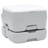 vidaXL Kempingové WC Šedý a biely 41,5 x 36,5 x 30 cm Polyetylén-1