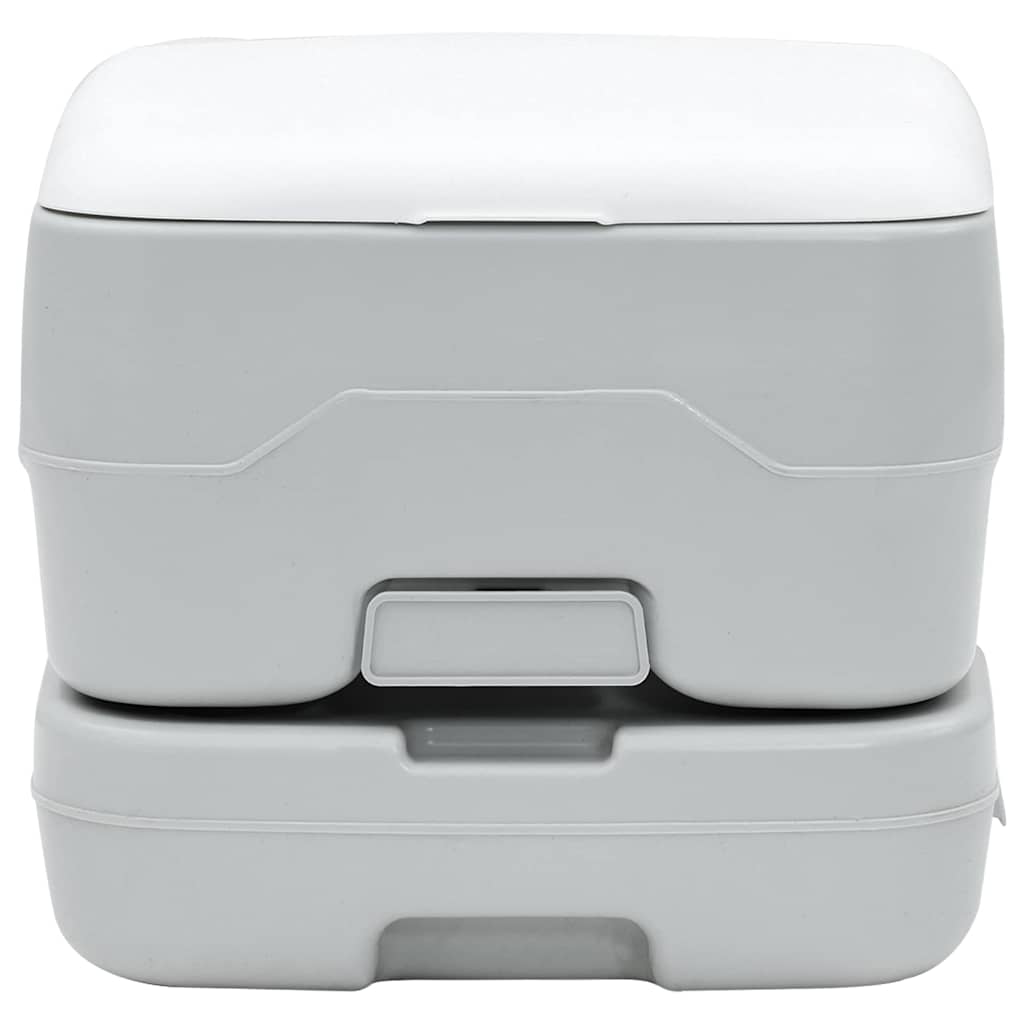 vidaXL Kempingové WC Šedý a biely 41,5 x 36,5 x 30 cm Polyetylén-3