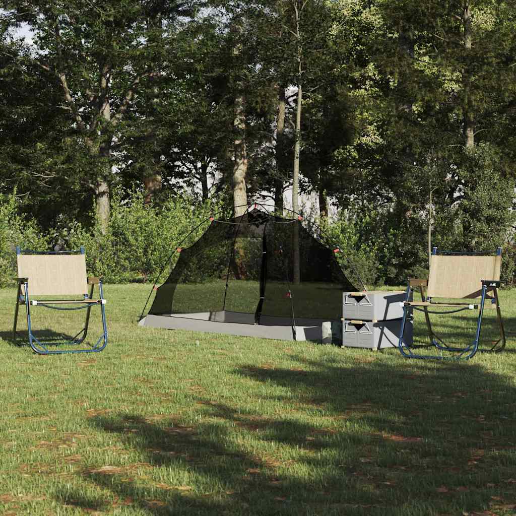vidaXL Stan so strechou s úložiskom Šedá a čierna 236 x 108 x 120 cm-1