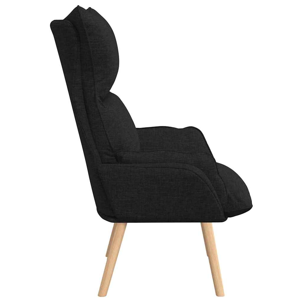 vidaXL kreslo Čierna 69 x 74 x 93 cm Tkanina a preglejka-5