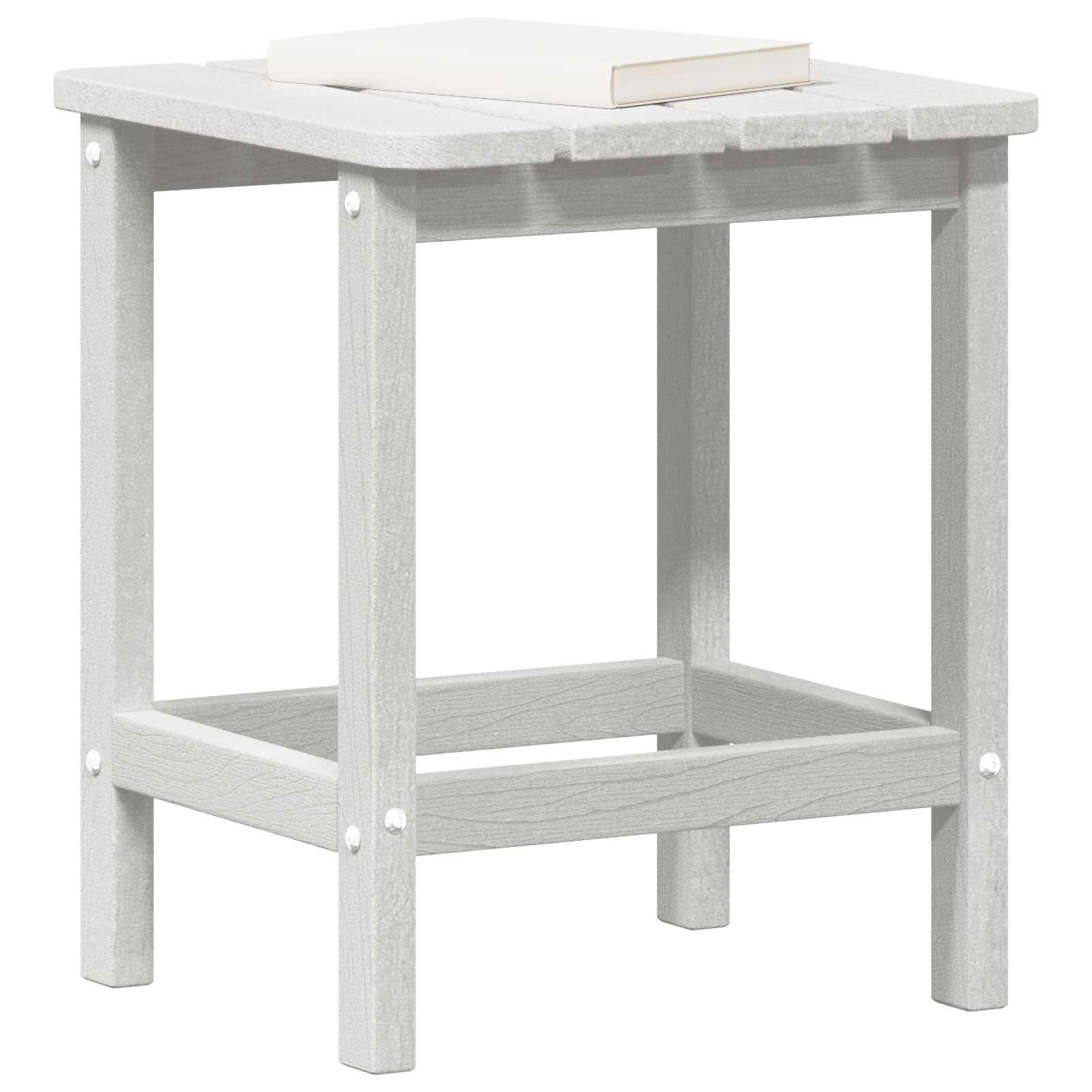 vidaXL Bočný stôl Biela 38 x 38 x 46 cm Polyetylén-3