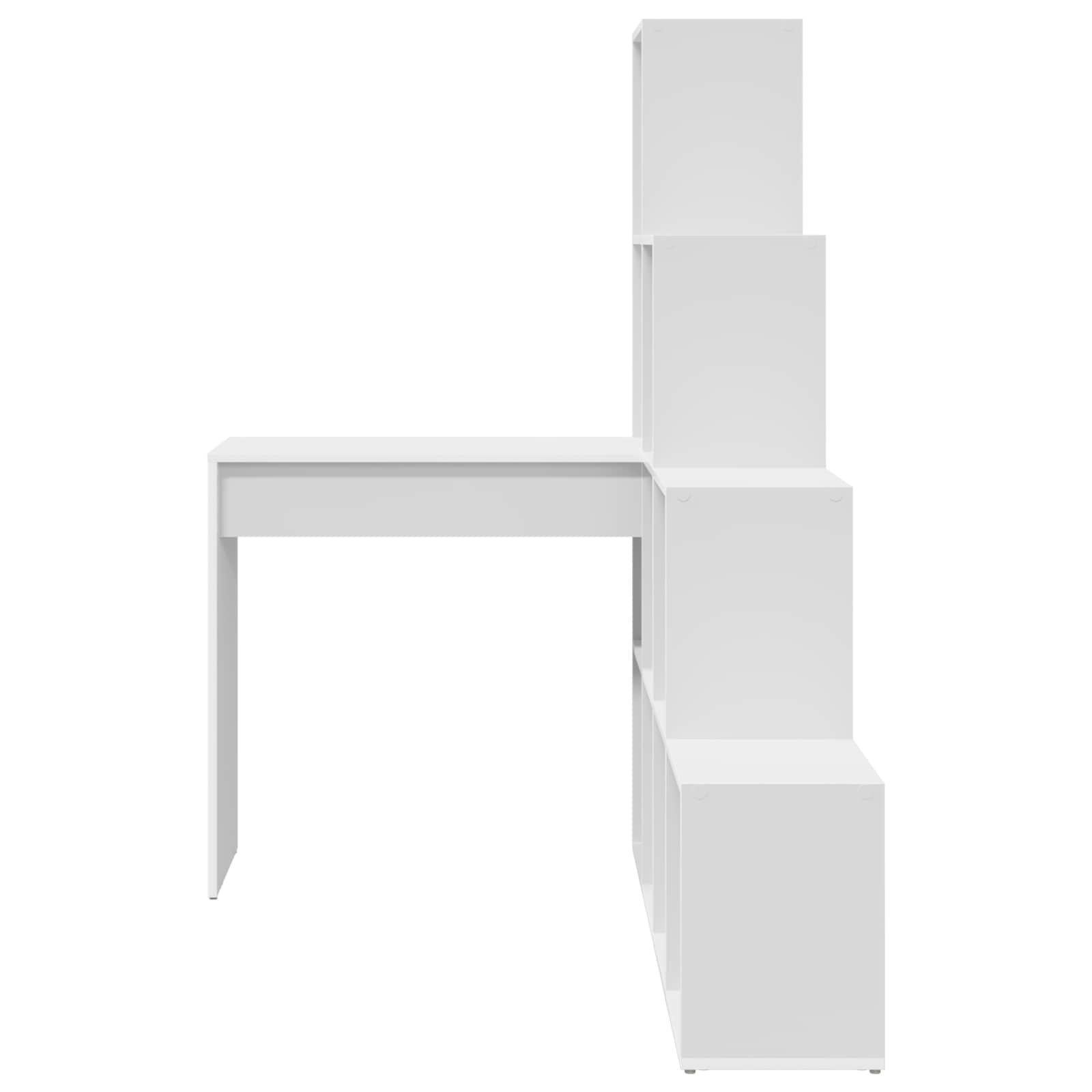 vidaXL Rohový stôl Biela Kompozitné drevo 101,5 x 149,5 x 149,5 cm-5