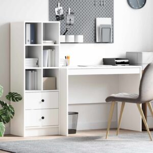 vidaXL Stôl Biela 145.5 x 50 x 127 cm 2 ks-1