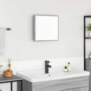 vidaXL Zrkadlo do kúpeľne s LED Sivý Sonoma 40 x 37 x 8.5 cm-1