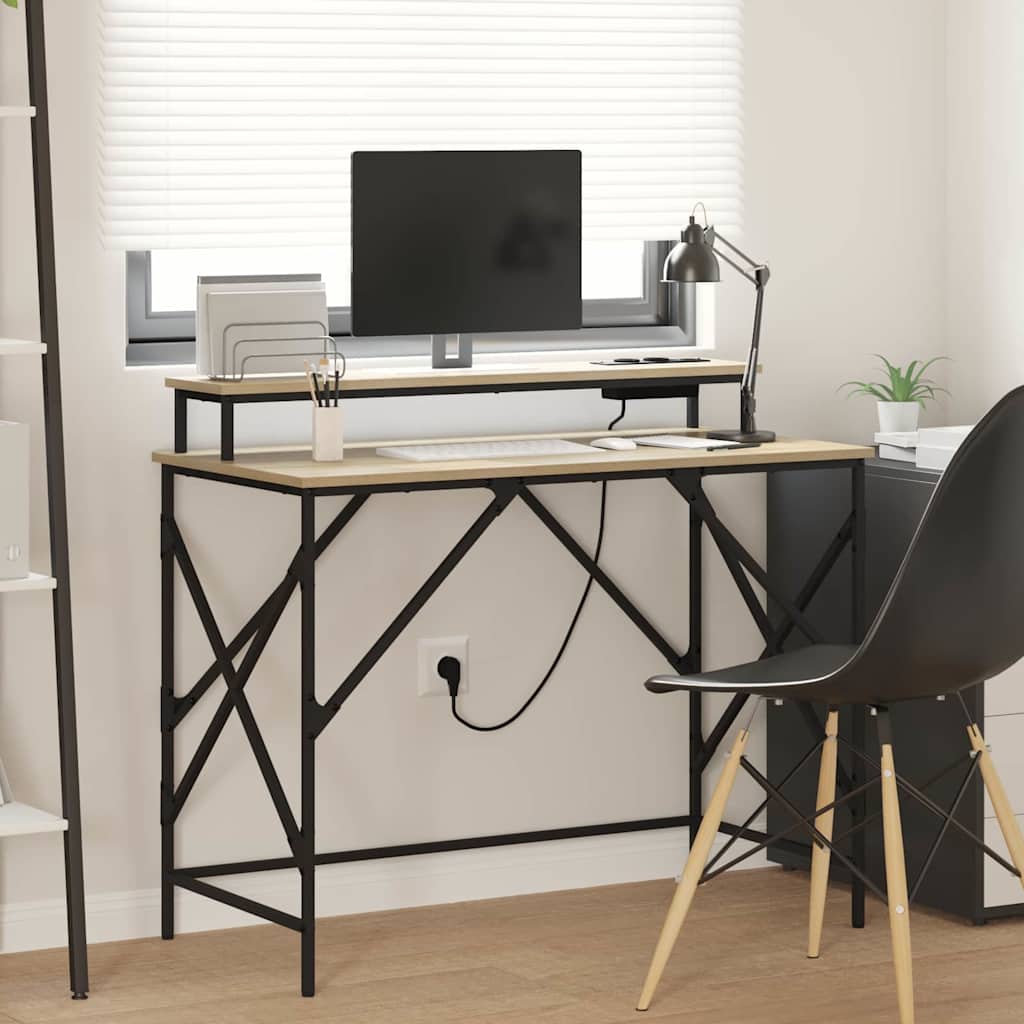 vidaXL Stôl Sonoma dub Kompozitné drevo 100 x 50 x 86,5 cm-1
