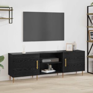 vidaXL TV skrinka 150 x 30 x 50 cm Čierny dub Kompozitné drevo-1