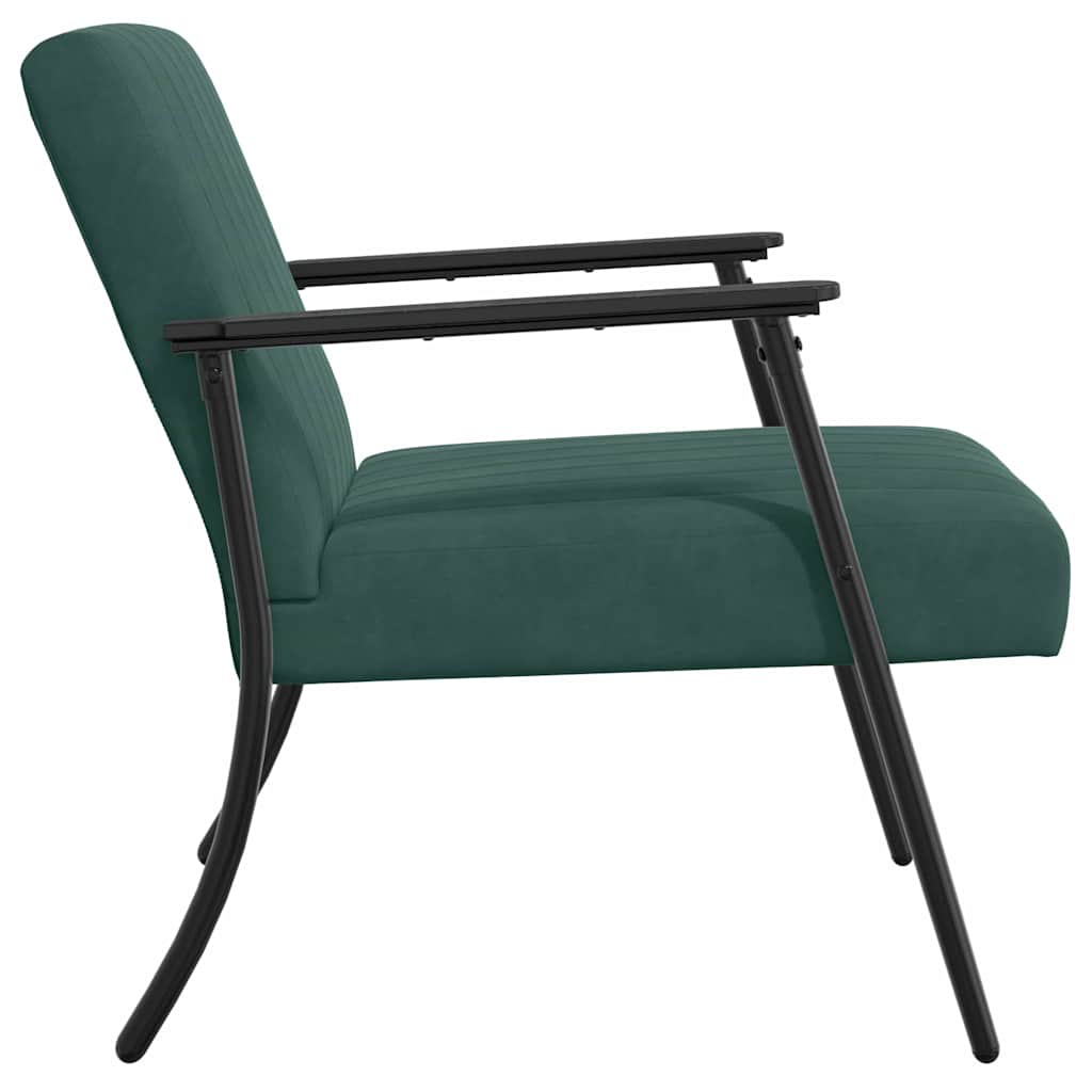 vidaXL kreslo Tmavozelená 59 x 75 x 78 cm Zamat-5