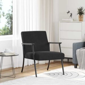 vidaXL kreslo Čierna 59 x 75 x 78 cm Zamat-1