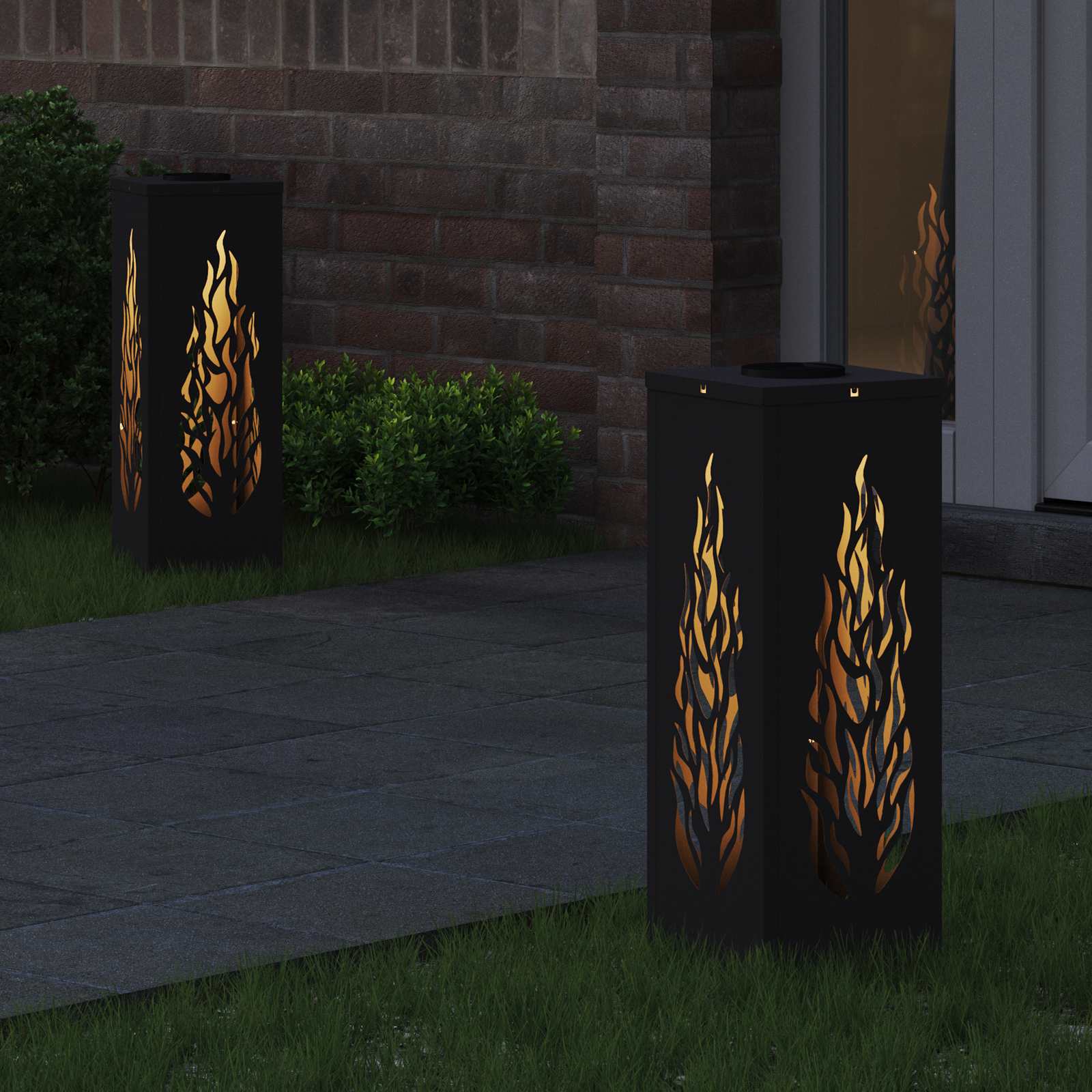 vidaXL Solárne LED svetlo na chodník 2 ks Teplá biela 18 x 18 x 50 cm-3