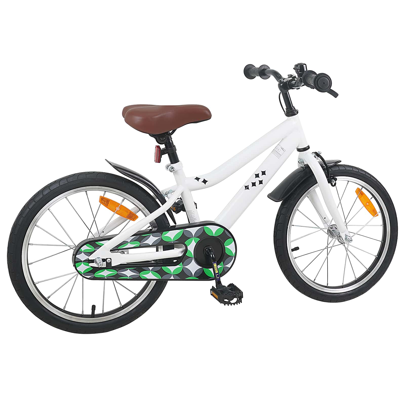 vidaXL Detské Kolo 18 Palcov pre deti od 5 do 7 rokov Biela-3
