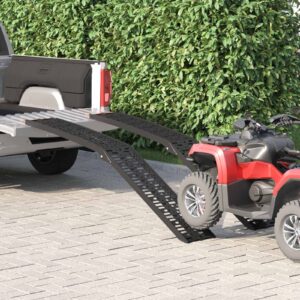 vidaXL Skladacia motocyklistická rampu 340 kg na rampu 2 ks Čierny-1