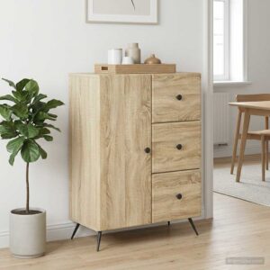 vidaXL Servírovacia skriňa so zásuvkou Dub sonoma 66 x 34,5 x 90 cm-1