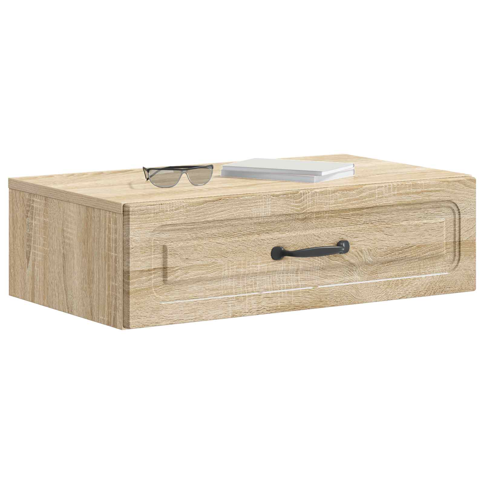 vidaXL Nástenný bočný stôl Dub sonoma 59 x 34,5 x 17 cm-3