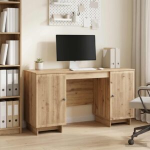 vidaXL Stôl Dub artisan Kompozitné drevo 142,5 x 50 x 75 cm-1