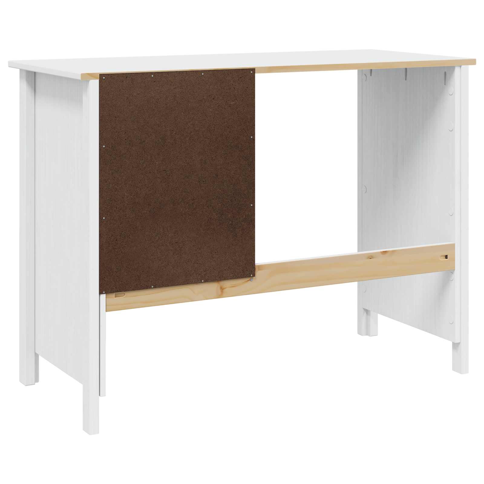 vidaXL Stôl s priehradkami so zásuvkou HILL Biela 100 x 45 x 74 cm-7