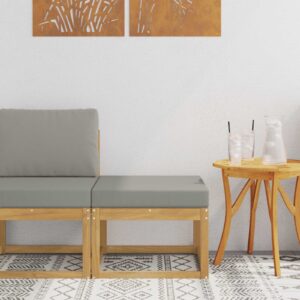 vidaXL Outdoor Hocker Pevné akáciové drevo Biela-1