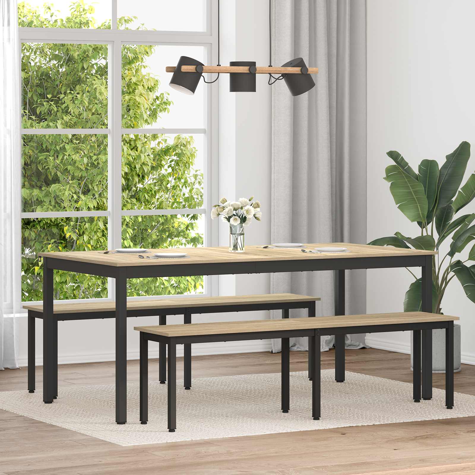 vidaXL Jedálenské stoly 180 x 90 x 75 cm Kompozitné drevo Obdĺžnikový-1