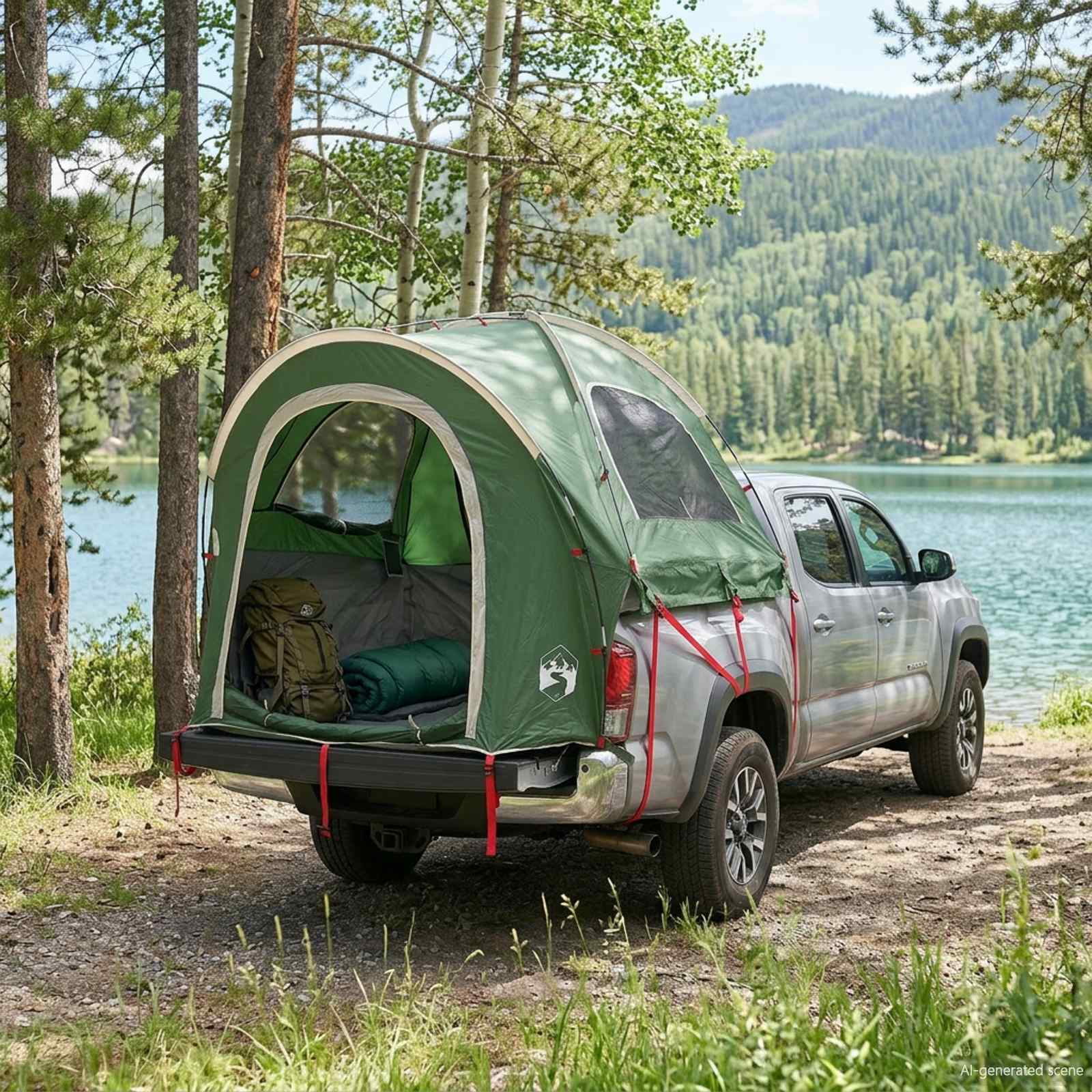 vidaXL Auto Stan Zelená 200 x 170 x 170 cm Polyester a oceľ-1