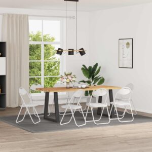 vidaXL Skladacia stolička 8 ks Umelá koža Biely 48 x 43,5 x 81 cm-1
