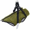 vidaXL Psí kabát Armádna zelená L32 Flís a polyester-1