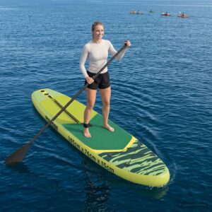 vidaXL Nafukovací paddleboard POSEIDON 305 x 76 x 15 cm Zelená pre-1