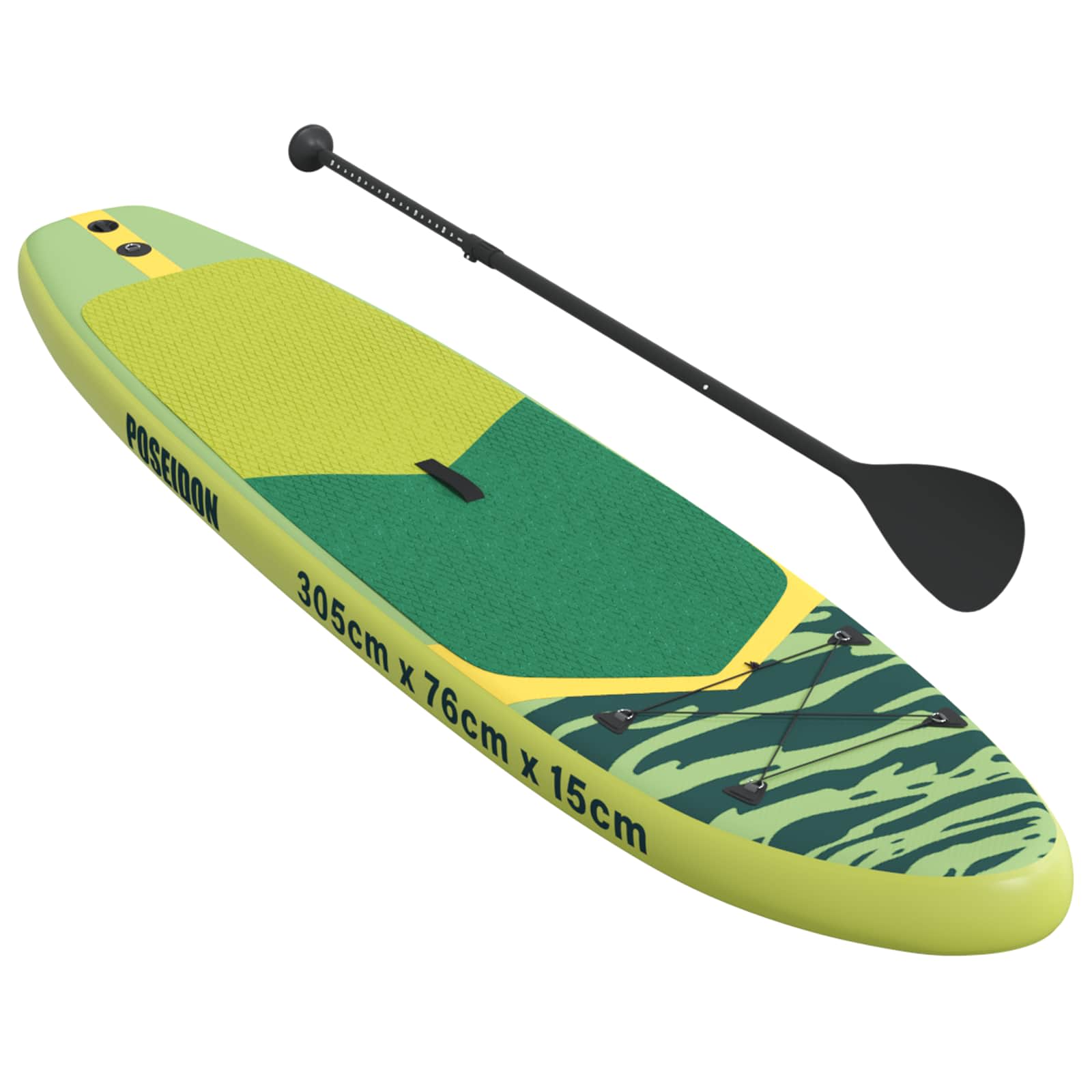 vidaXL Nafukovací paddleboard POSEIDON 305 x 76 x 15 cm Zelená pre-3