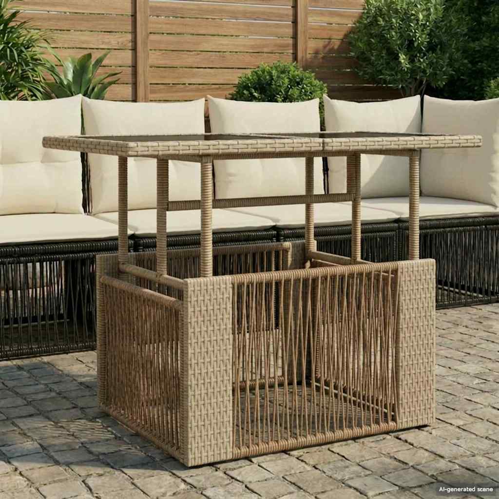 vidaXL Záhradný zdvíhací stôl Béžová 100 x 55 x 37 cm-1